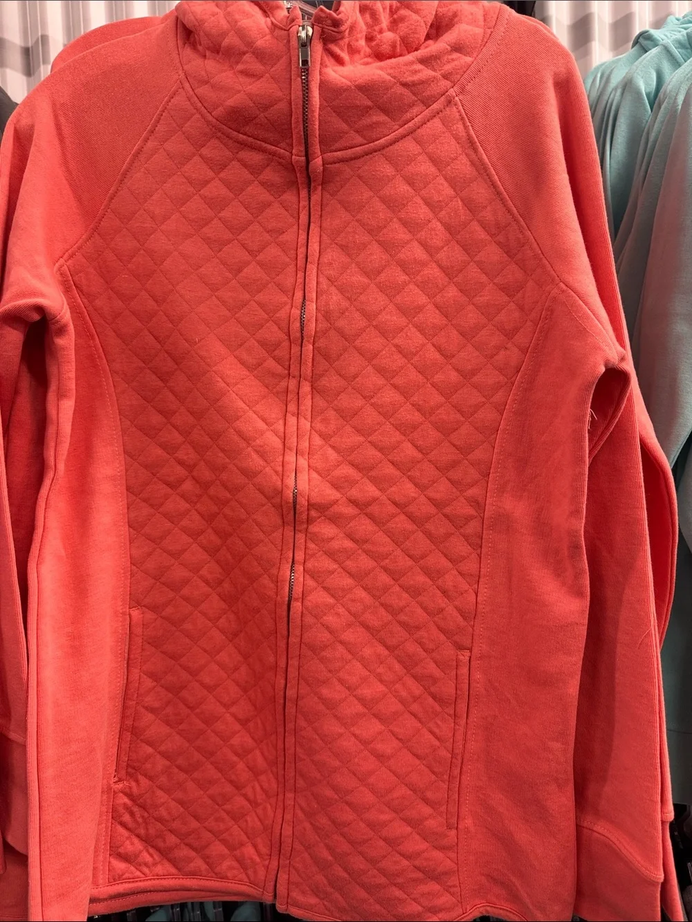 Women's Quilted Zip-Front Jacket - Coral